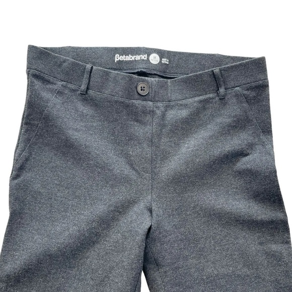 Betabrand Women's Sz Medium Petite Charcoal Gray Straight Leg  Dress Yoga Pants - Picture 4 of 8